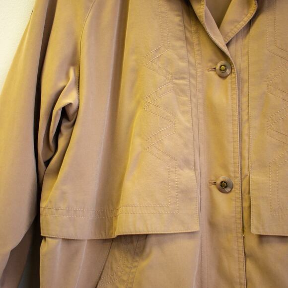 Gallery Vintage Tan Top Stitch Windbreaker Size Small - Picture 5 of 8